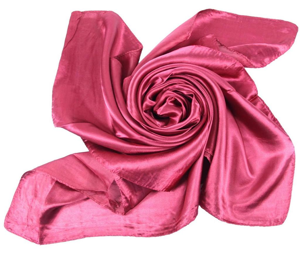 90x90cm Solid Color Satin Silk Scarf 100% Polyester Large Square Neck Scarves for Women