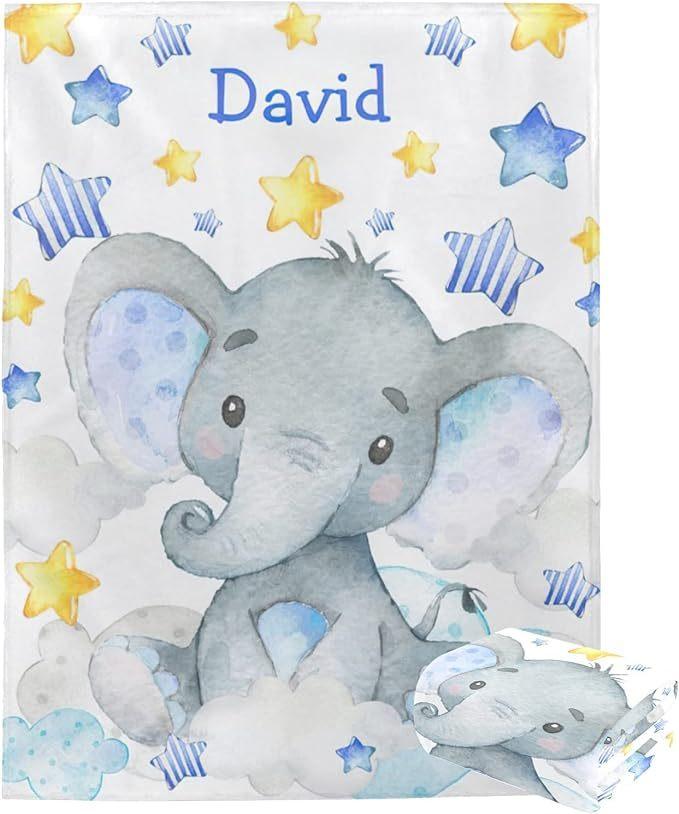 Plush and Flange Personalized Blanket Girl Boy Gift Super Newborn Blanket Air Conditioning Blanket