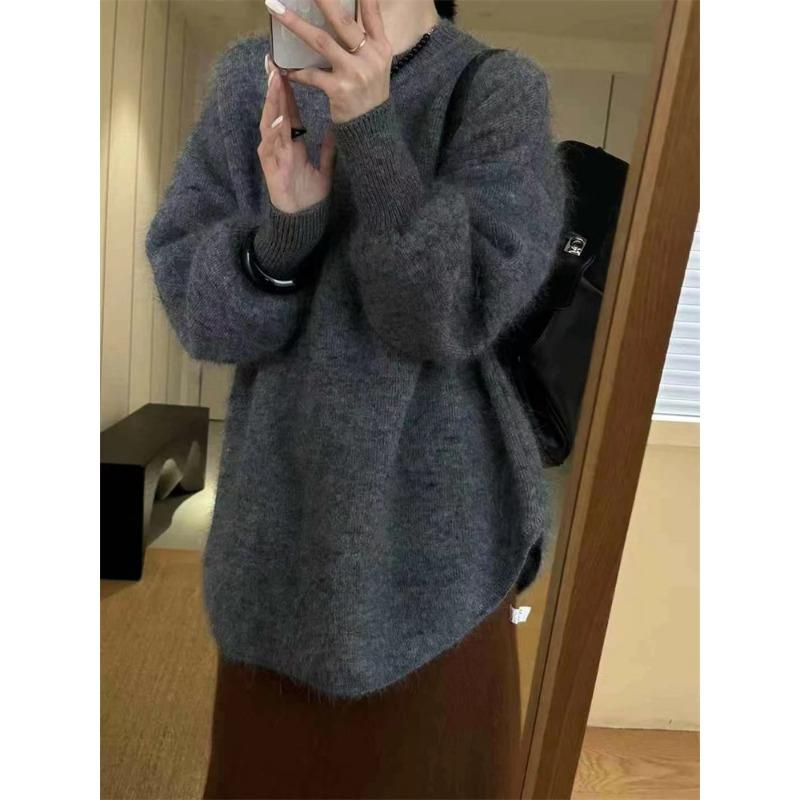 Loose Mid-length Sweater Pullover Top