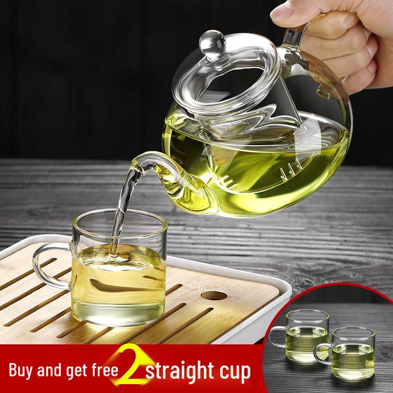ZISIZ Heat-Resistant Glass Tea Pot