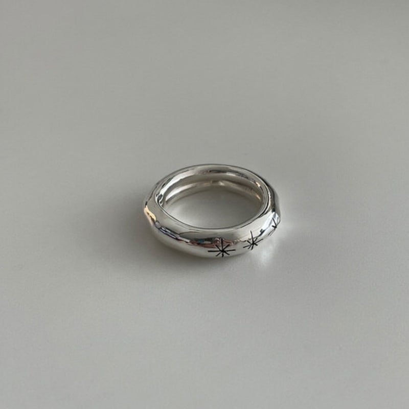 Ydbl Double Ring (SET) Engraved Couple Ring