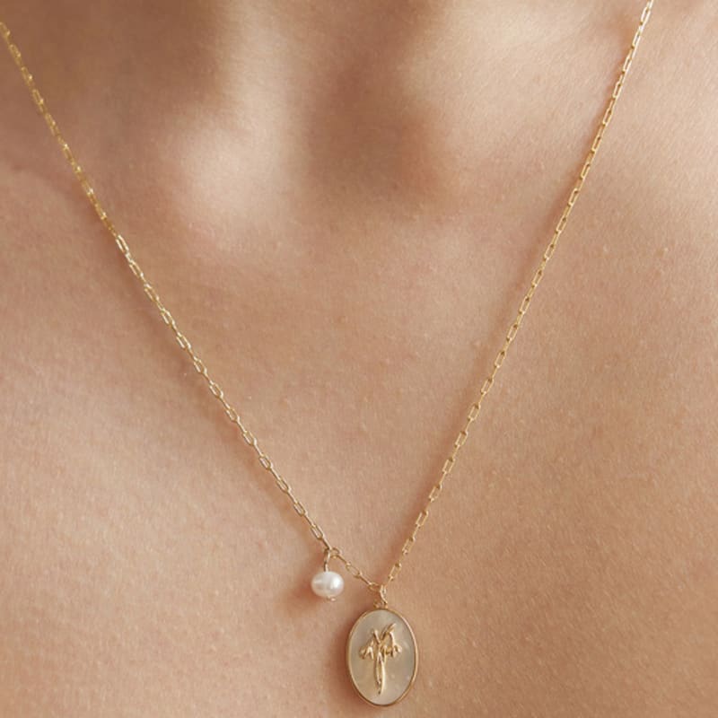 TATIANA [silver925] Rose Nacre Pearl Necklace_NZ1138