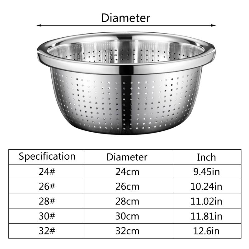 Drain Bowls Fruit Dish Creative Storage Baskets Household Kitchen Wash Vegetables Drain Baskets Stainless Steel Mate