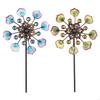 Removable Windmill Spinner Rotating Metal Windmill Landscape Art Decoration Flower Pinwheel  Yard