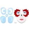 6 Styles/set Face Paint Stencil Reusable Tattoo Cosmetic Painting Tool