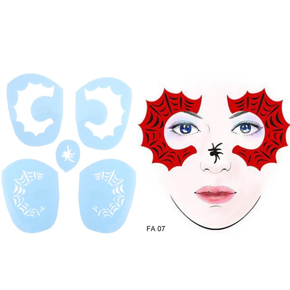 

6 Styles/set Face Paint Stencil Reusable Tattoo Cosmetic Painting Tool