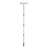 Heavy Duty Stainless Steel Wire Scrub Brush with   Handle Moss Remover Wire Broom Outdoor Floor Scrub Brush for Patio Deck Garden Garage
