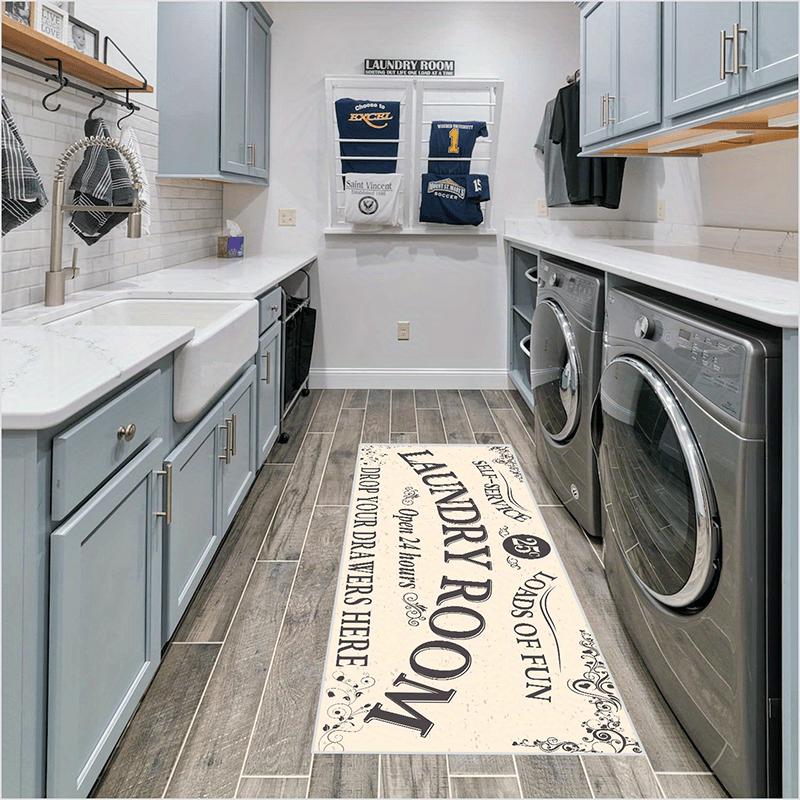 1 Stück rutschfeste, wasserdichte, ölbeständige und schmutzabweisende Wäschebodenmatte – maschinenwaschbar und wasserabsorbierend.