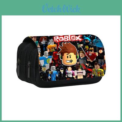 Roblox Charakter Print Große Kapazität Federtasche Mit Doppellagiger Aufbewahrung Für Schüler