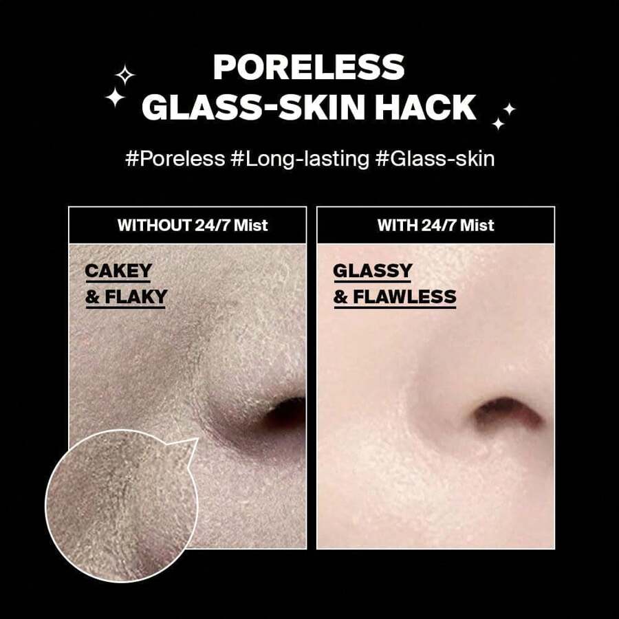 PURCELL 24/7 Colostrum Ampoule Mist 55ml - Glass Skin With Long Hydration, Poreless Smooth Skin, Before & After Makeup, Hyaluronic Acid And Vitamin