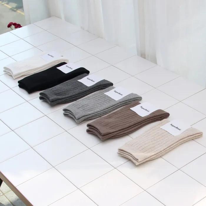 1310 Unisex Wide Ribbed Socks 5-Pack (6 Colors)