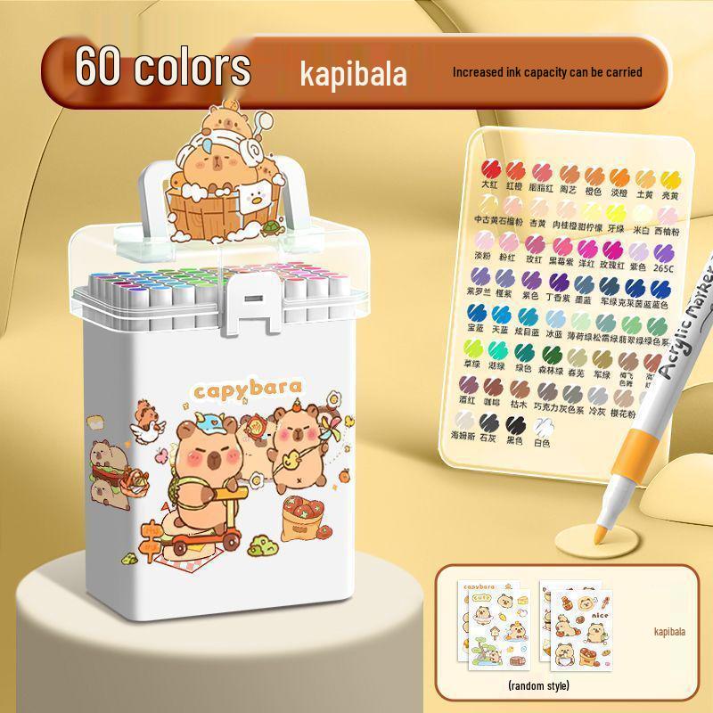 Children's Non-Toxic Washable Watercolor Marker Set - No Bleed