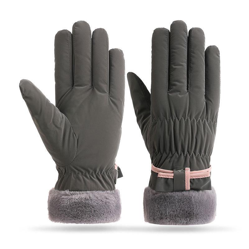 Warm Gloves for Women Plus Velvet Thickened Windproof and Cold Outdoor Cycling Driving Winter Touch Screen Autumn and Winter Gloves