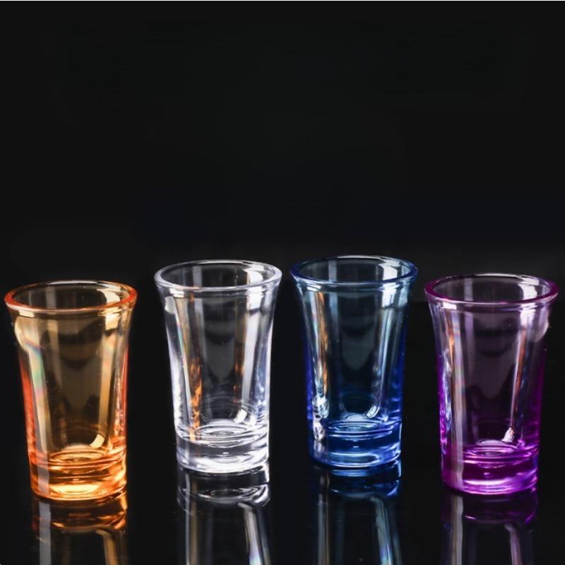 10 PCs BPA-Free 35ml Plastic Shot Glasses, Shatterproof Rainbow Liquor Cups for Party Club Bar, Dishwasher Safe Barware