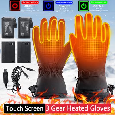Guantes Impermeables Pantalla Táctil Calentador de Manos para Motocicleta Guantes Térmicos Eléctricos con Pantalla Táctil para Snowboard Ciclismo Conducción Esquí