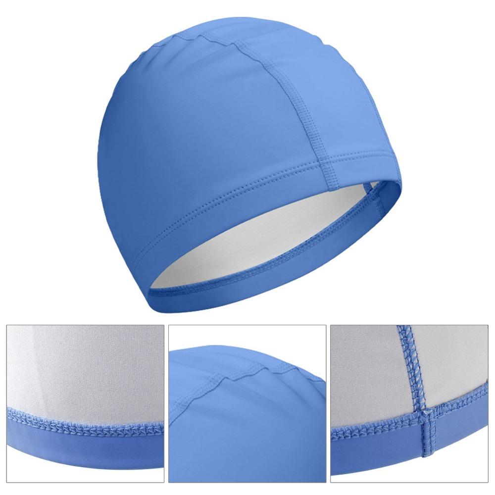 Soft Comfortable PU Swimming Cap Waterproof Bathing Cap Universal Swim Cap  for Men/Women Long Hair