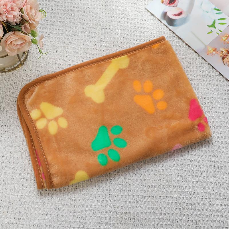 Dog Blanket Winter Autumn Warm Lightweight Soft Fluffy Coral Fleece Cat Puppy Bed Mat Pet Sleeping