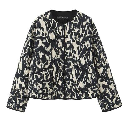 Women's Winter Printed Lightweight Thin Jacket Casual and Comfortable Jacket