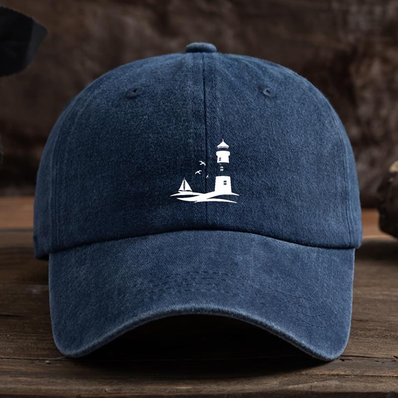 Seagull Sailboat Print Baseball Hat Unisex Outdoor Fashion Versatile Peaked Cap Trend