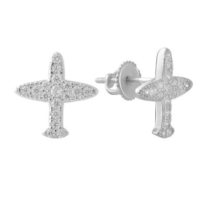 Silver Earrings with Cubic Zirkonia (2081043)