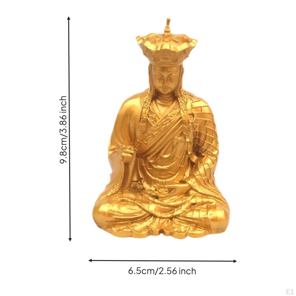 Dizang Bodhisattva Figurine Matte Alloy Tabletop Ornament