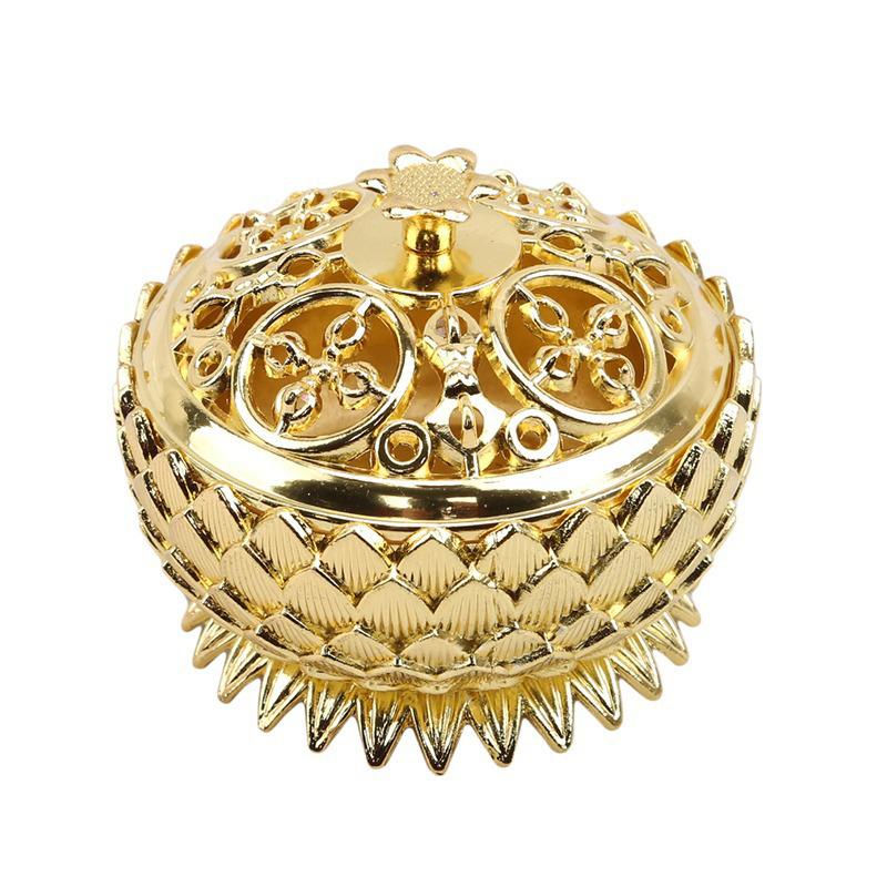 

1 шт. Ретро-курильницы для благовоний в виде лотоса, держатель для благовоний в виде дракона, мини-курильница из сандалового дерева, домашний офис, ремесло, декор, украшение золотой