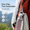 Outdoor Silikon Flaschen Schnalle Karabiner Wasserflaschenhalter Clip, Tragbarer Getränkeflaschen Aufhänger für Rucksack Camping Wandern Radfahren Reisen