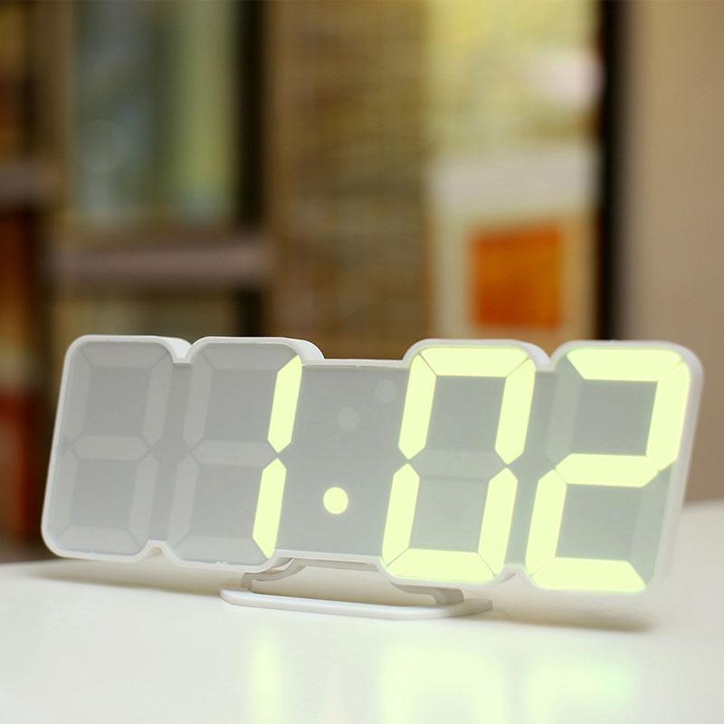 Digital Table Clock Time Alarm Clock LED Wall Clock With 115 Colors Remote Control Digital Watch Night Light Magic Desktop