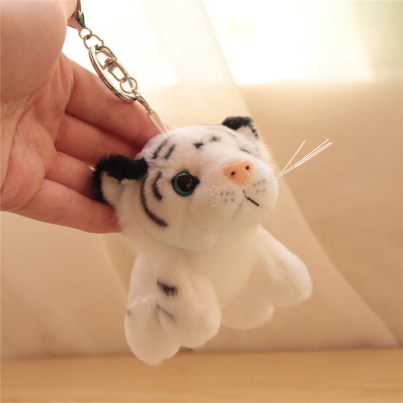 Simulation Little Tiger Zodiac Tiger Plush Toy Keychain Backpack Small Pendant Hanging Chain Doll Small Doll Pendant Male