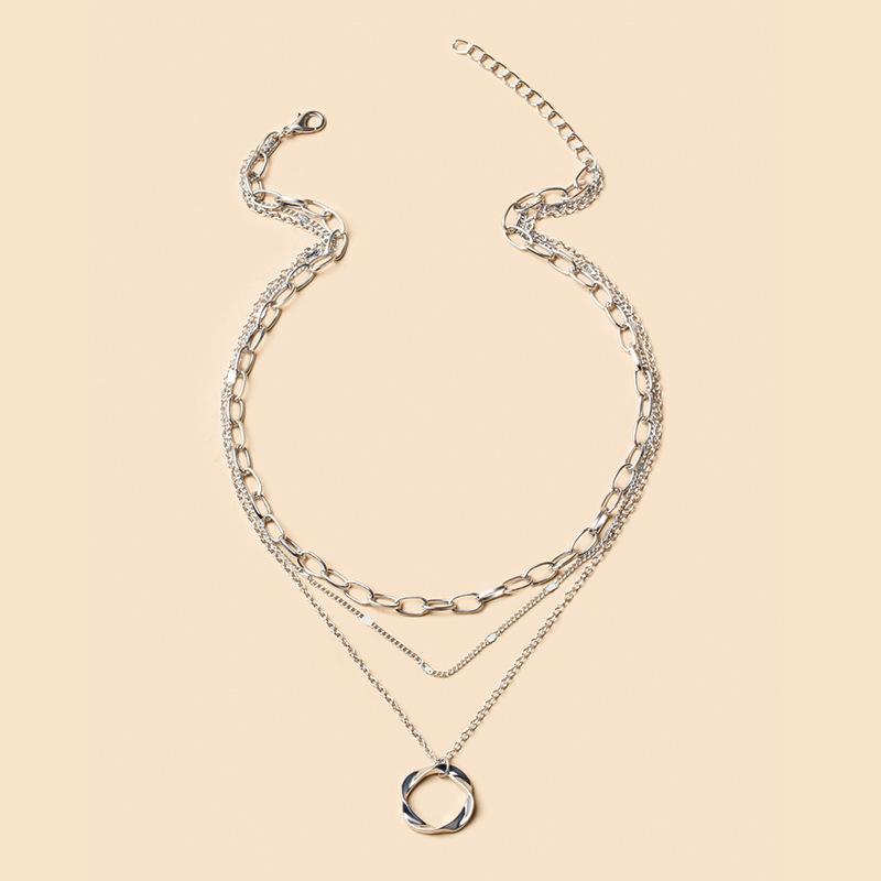 Vintage Bohemian Multilayer Minimalist Necklace for Women Stick Pendant Link Chain Necklace Collarbone Collares Fashion Jewelry