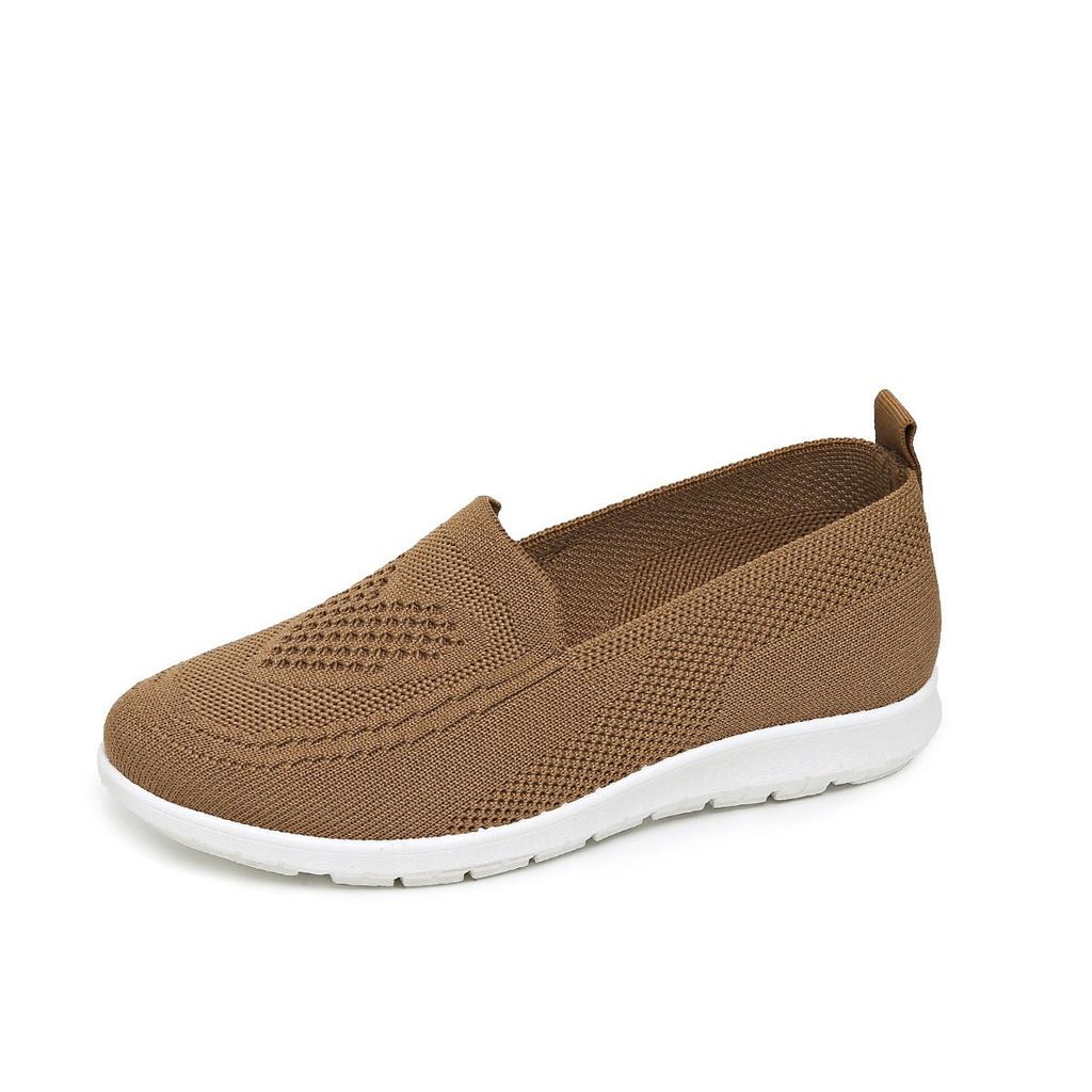 Frühling Sommer Neue Fliegenweberei Slip-On Schuhe Leichte Atmungsaktive Flache Loafer