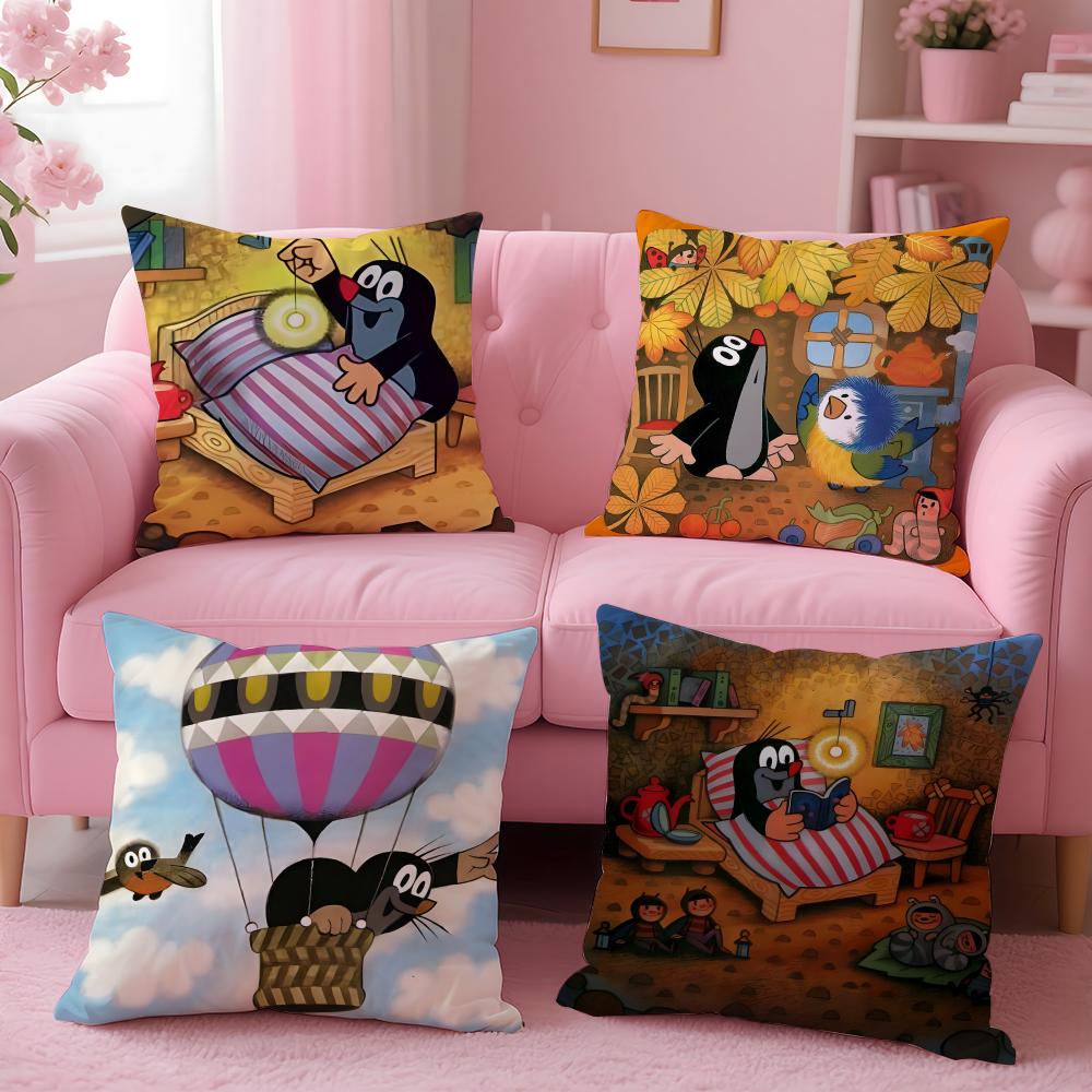 Cute Little Mole Cushion Cover Comfortable Reversible Pillow Cover Ideal for Car Sofa Bedroom & Beyond