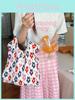 Chic Floral Tote Bag Spacious Design Perfect For Casual Outings And Shopping Trips