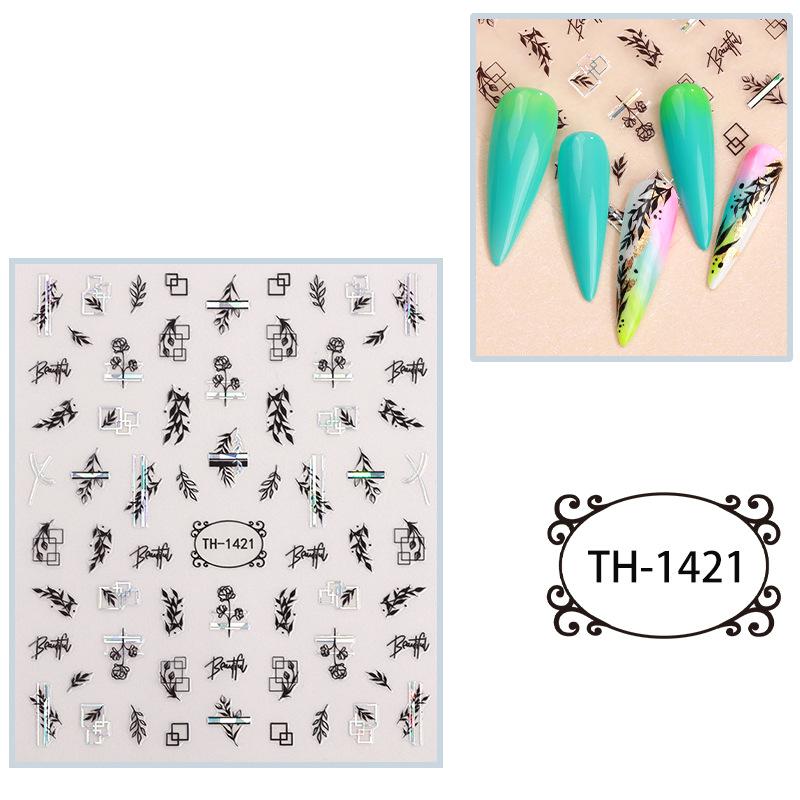 New Year Nail Art Stickers Bronzing Year of the Dragon Chinese Style Mahjong Cartoon Nail Stickers Decoration