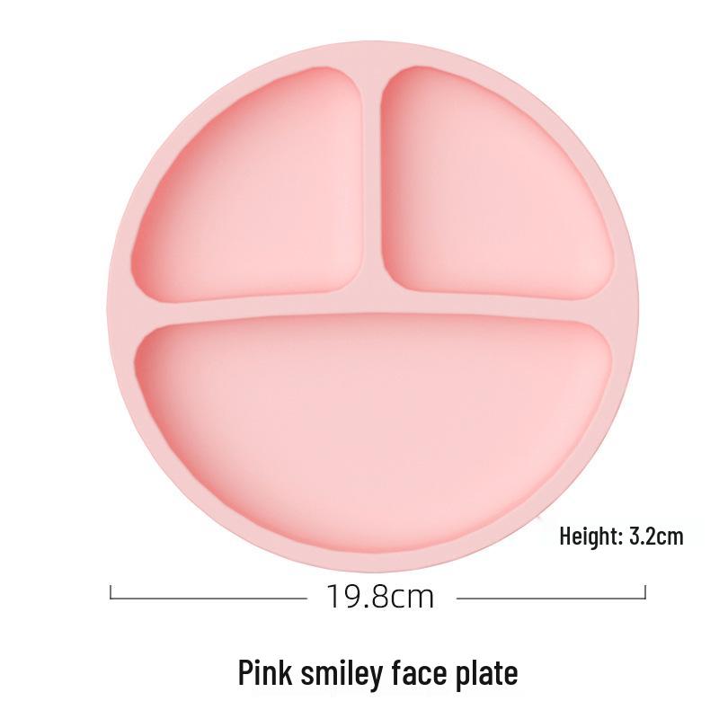 Silicone Suction Cup Placemat & Divided Plate Set for Babies & Toddlers - Includes Fork & Spoon, Food Grade & Heat Resistant.