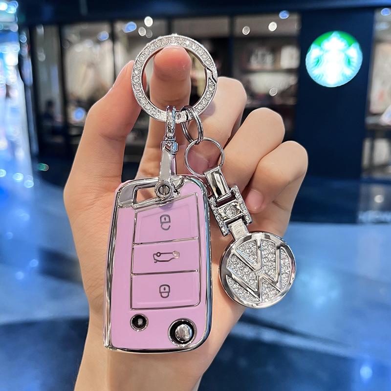 Hot TPU Car Remote Key Case Cover Shell Bag for Volkswagen VW Polo Golf 7 MK7 Tiguan Passat Jetta E-golf Auto Keychain Accessori