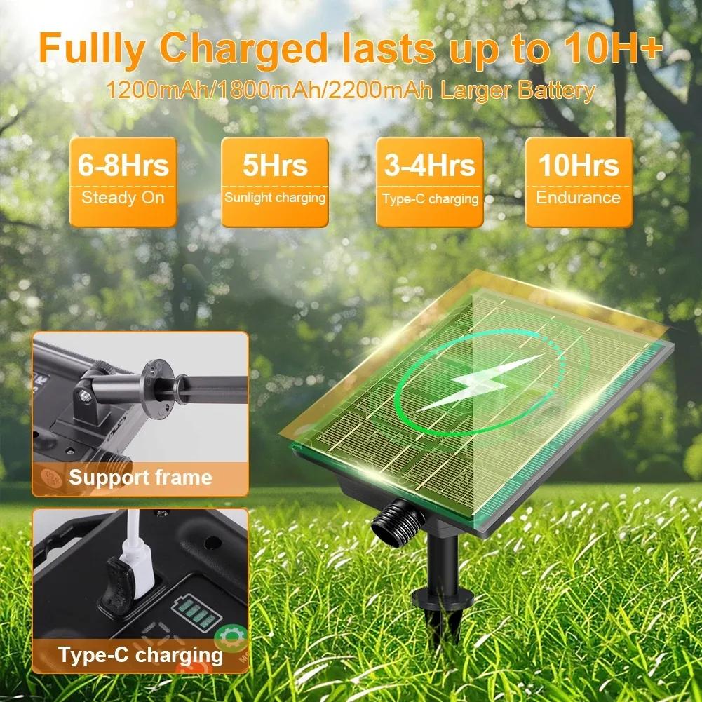 Solar Powered LED Light String G40 Shatterproof Ball Bulb Lights IP54 Waterproof for Courtyard Garden Camper Decoration Lighting