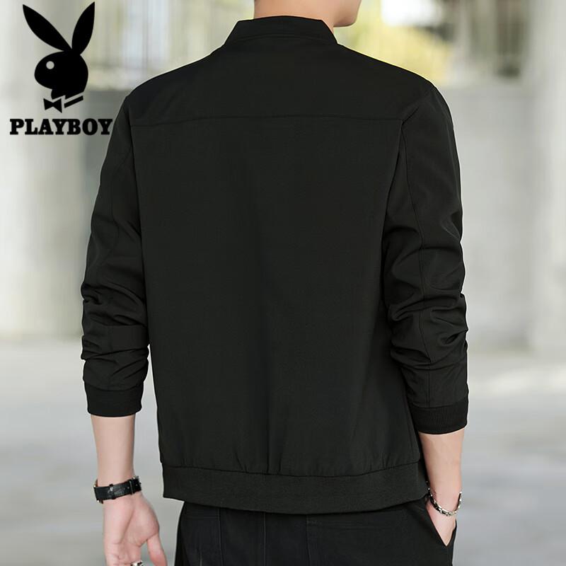 Playboy Men's Autumn/Winter Slim-Fit Baseball Jacket