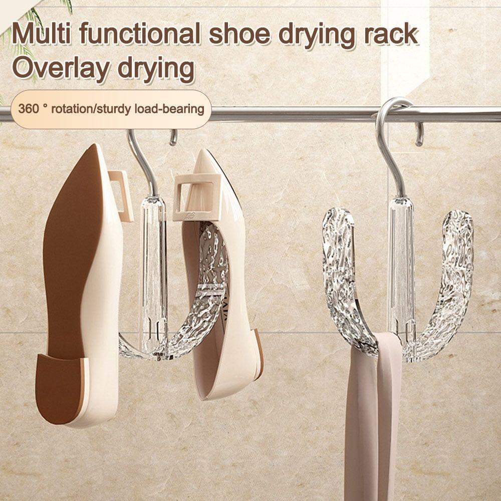 

Hanging Shoe Drying Rack Plastic Drying Shoe Hook Water Ripples Shoe Rack сірий