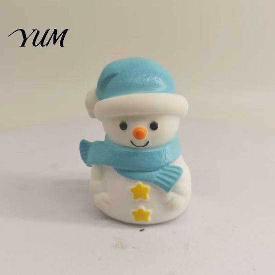 Miniature Christmas Character Sets Vinyl Figurines, Cute Santa Claus Snowman Reindeer Mini Statue, Durable Small Figurines Holiday Desktop Cake Topper