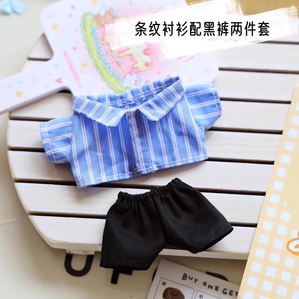 10cm Kawaii Mini Idol Doll Cute Stuffed Cotton Doll Cool Boy Suit for Plush Doll Dress Up Changing Clothes Game for Girls Gifts