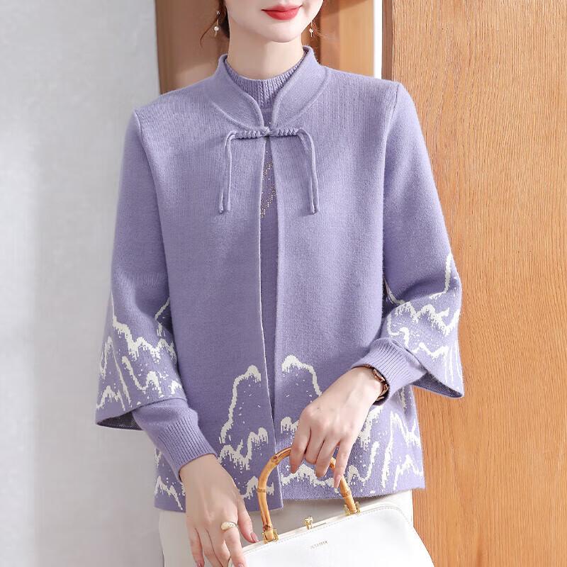 

Xuexi Трикотажный костюм-двойка в новом китайском стиле L