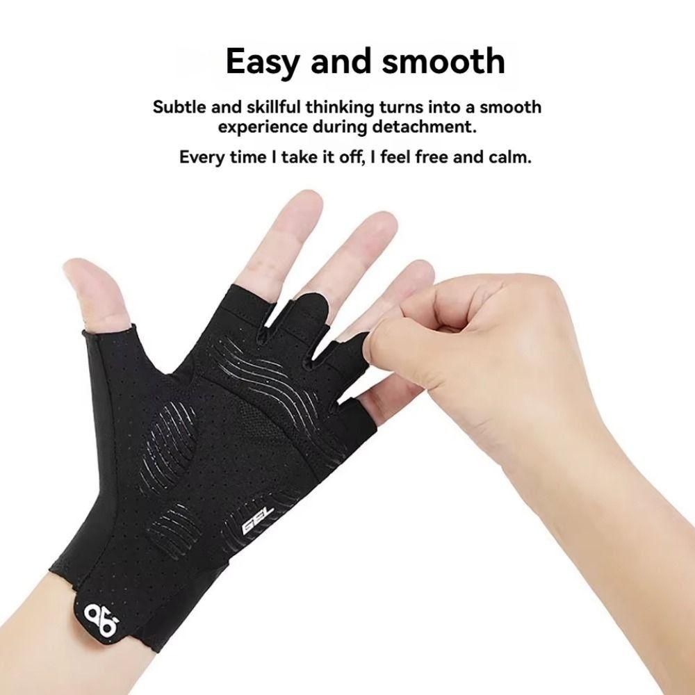 1 Pair Breathable Fitness Gloves Anti-Slip Half Finger Gloves Cycling Gloves  Exercise