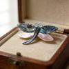 Shell Dragonfly Cartoon Brooch With Handcrafted Inlay For Girls And Women