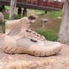 Summer Combat Boots Men's New Training Boots Men's Mesh Breathable Tactical Boots High-top Security Shoes Ultra-light Combat Training Boots