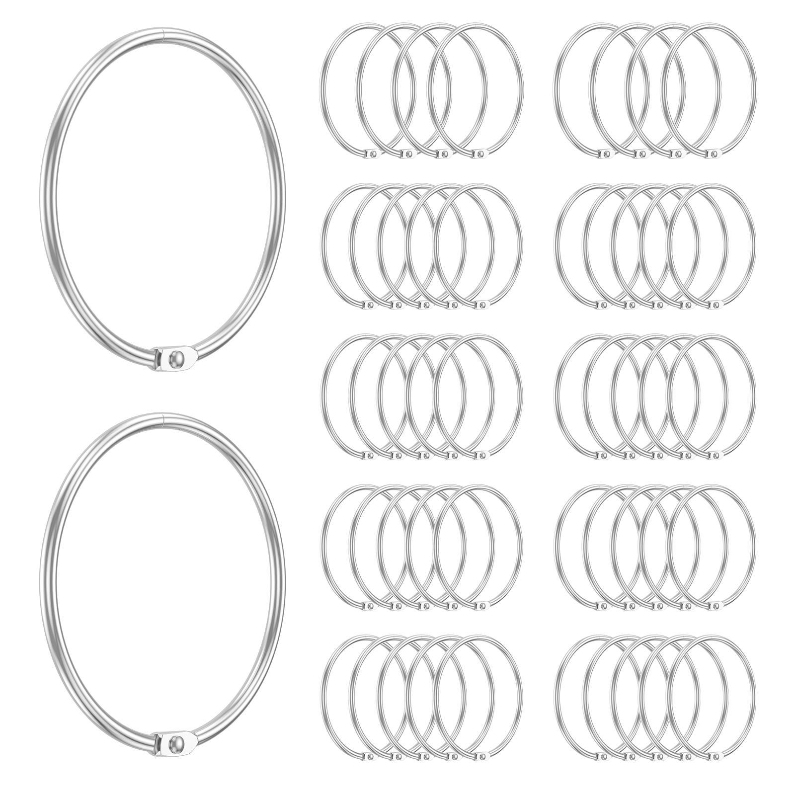 50 Pcs Metal Ring Binder DIY Albums Loose-leaf Book Hoops Rust Resistant Loose Leaf Binder Rings for Index Cards Notebook Office 5930₽