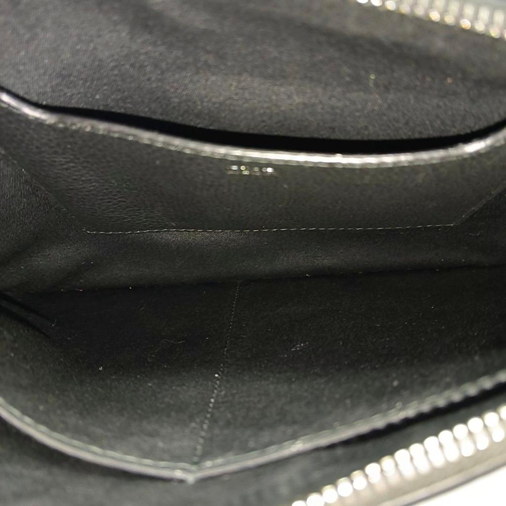 [Pre-Owned] Cd Icon Logo Zip A5 Grain Leather Wallet Clutch - Excellent #WL1RC1
