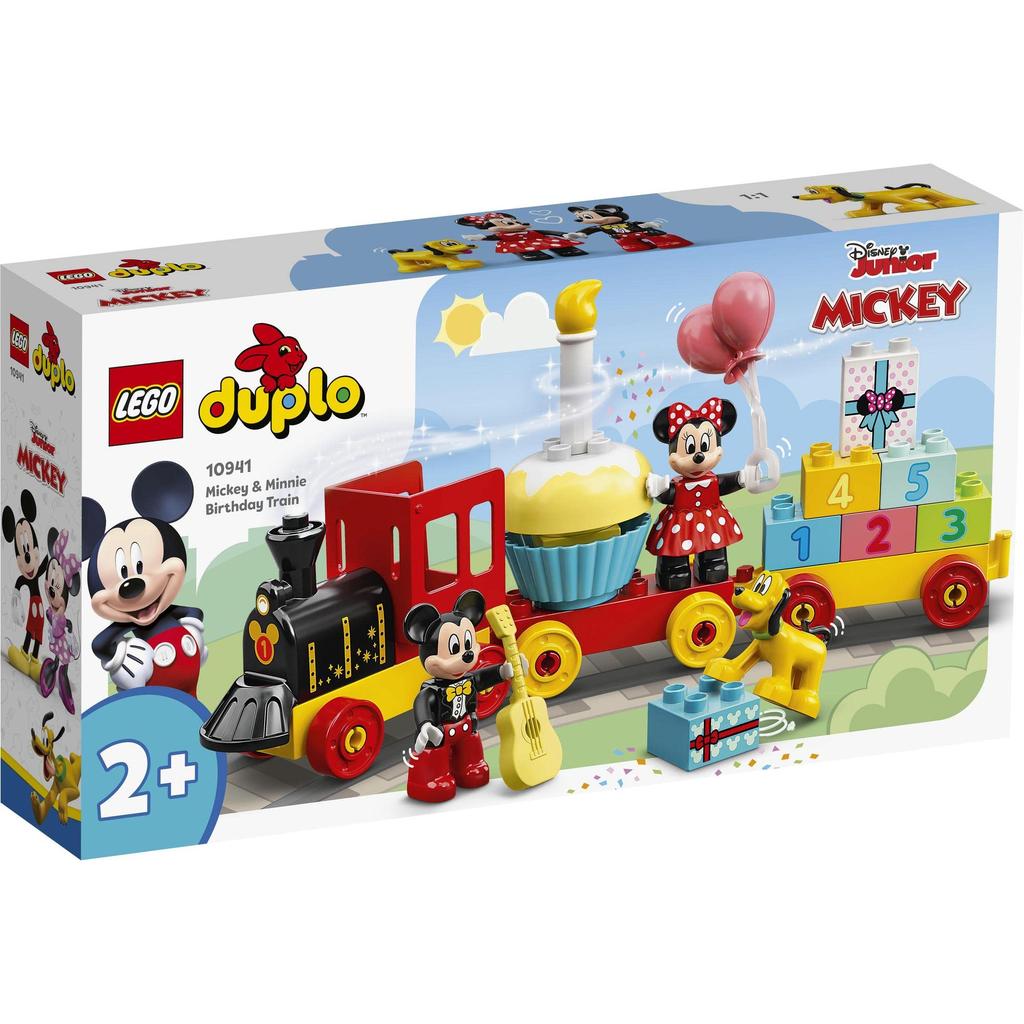 LEGO Duplo Mickey and Minnie's Birthday Parade Toy, Birthday Gift, Educational Building Blocks, Pretend Play for Boys and Girls, Ages 18 Months, 2 Yea