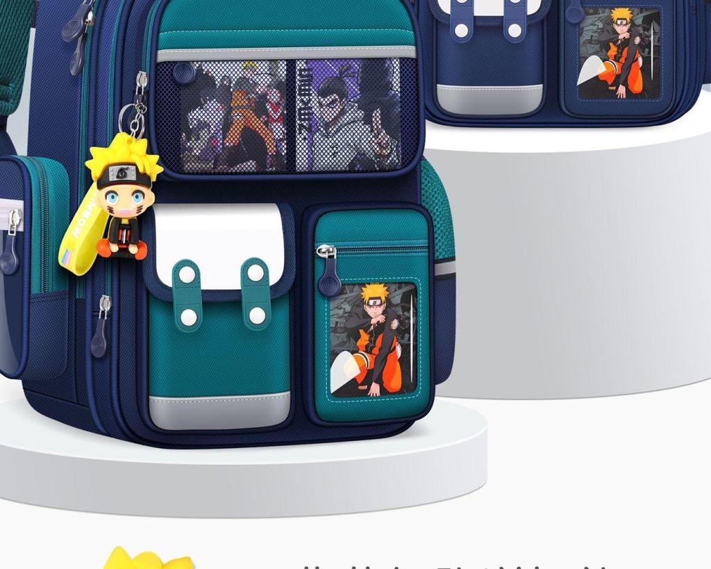 Large Capacity Naruto Backpack for Boys & Girls, Grade 6 - Lightweight, Spine-Friendly