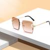 Retro Women Hollowed Flower Sunglasses Large Square Fashion Glasses Anti Glare UV Protection Stylish Accessories
